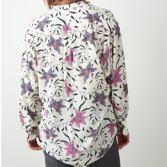Isabel Marant Etoile NWT Catchell Shirt Floral Long Sleeve Size 36 (US 4) Flowy - Picture 2 of 10